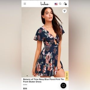 Lulu’s dress size M botanic of time floral skater dress sz M